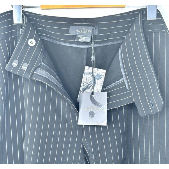 Michel Studio Collection Womens Pants Dress Pinstripes Business Black Sz 22 NWT - Picture 6 of 10